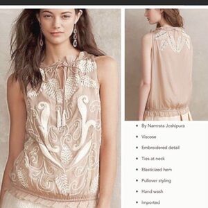 3 x $50 Namrata Joshupua embroidered viscose blouse M